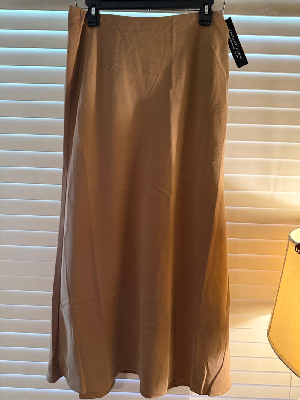 Slip-Style Maxi Skirt in Camel